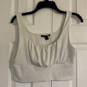 Forever 21 white crop top size large
